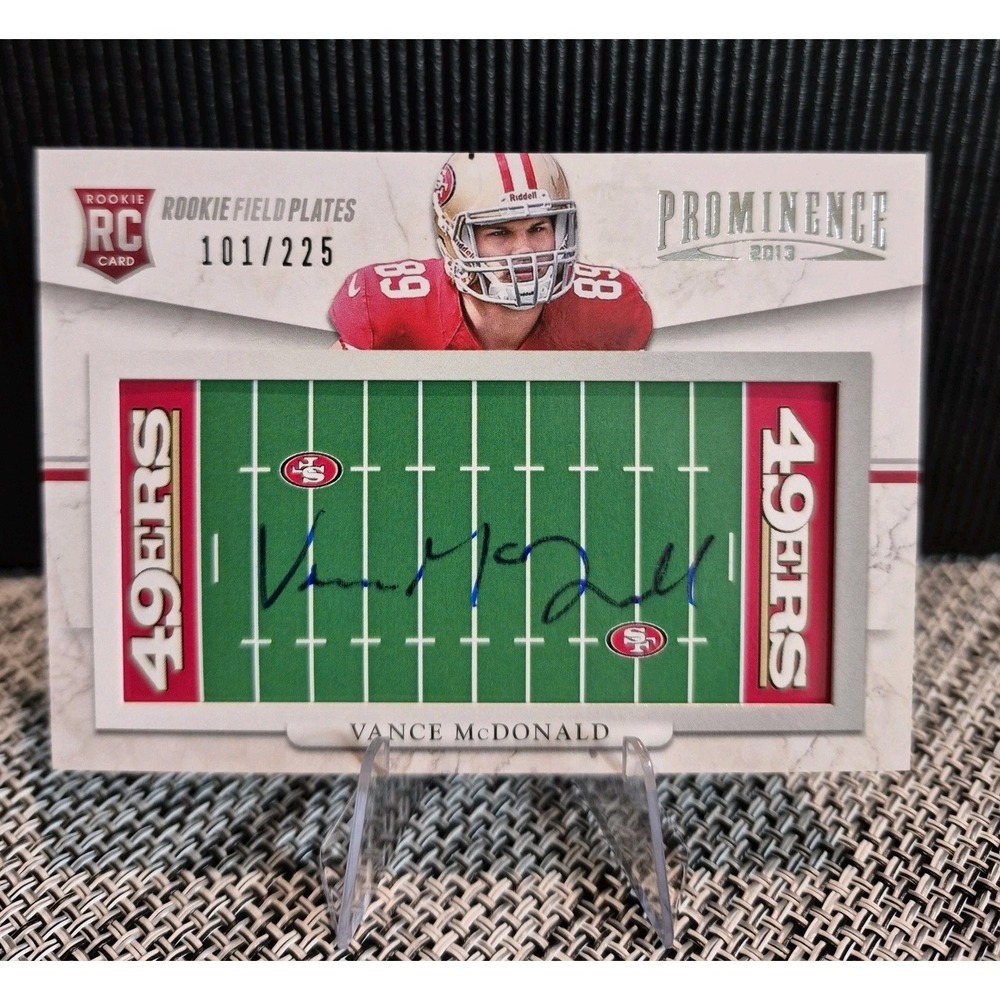 2013 Panini Prominence Vance McDonald #197 Field Plates Signatures /225 (AU)(RC)